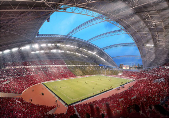 โดมที่ใหญ่ที่สุดในโลก ศูนย์กีฬาแห่งชาติสิงคโปร์ 2014