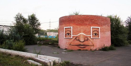  ศิลปะข้างกำแพงเก่า ของ ศิลปินชาวรัสเซีย Nikita Nomerz 