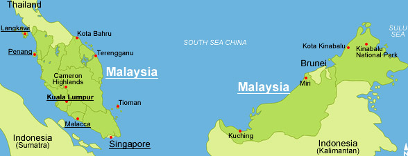 แผนที่ มาเลเซีย (Malaysia)
