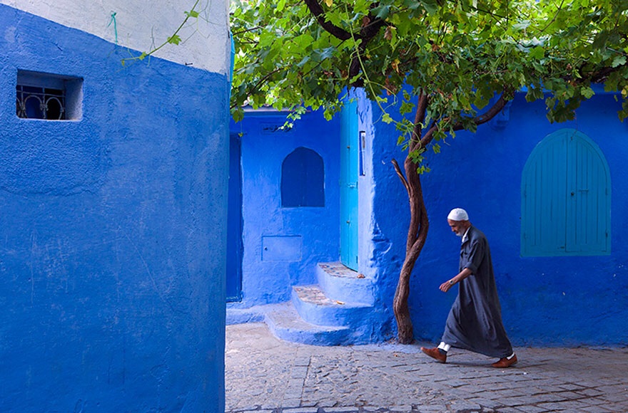 หมู่บ้านสีฟ้า ป้องกันยุง ที่โมร็อกโก