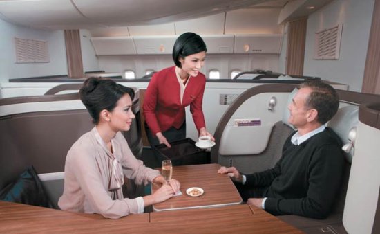 luxurious business class flight airlines airways สายการบิน ชั้นธุรกิจ หรูหรา cathay pacific