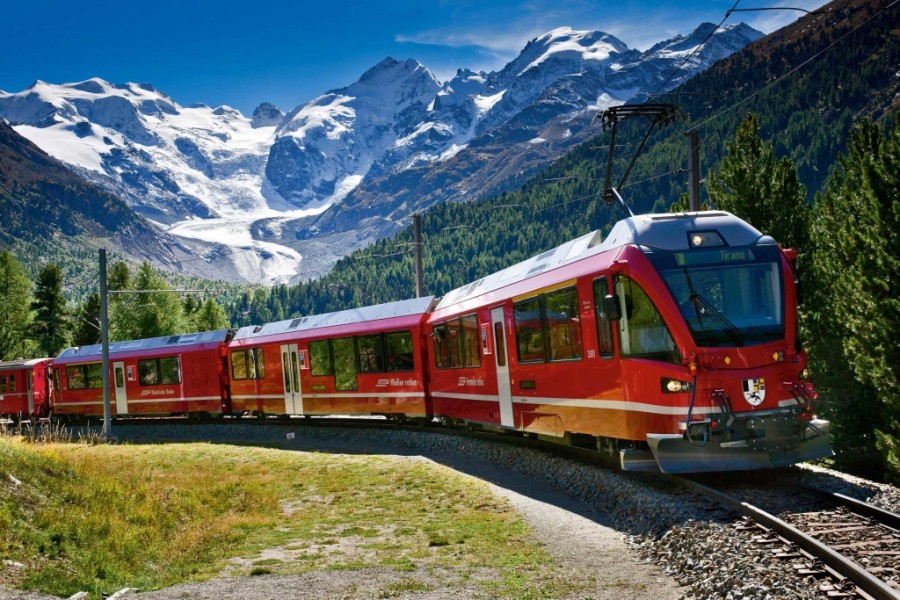 Bernina Express Railway, Switzerland to Germany