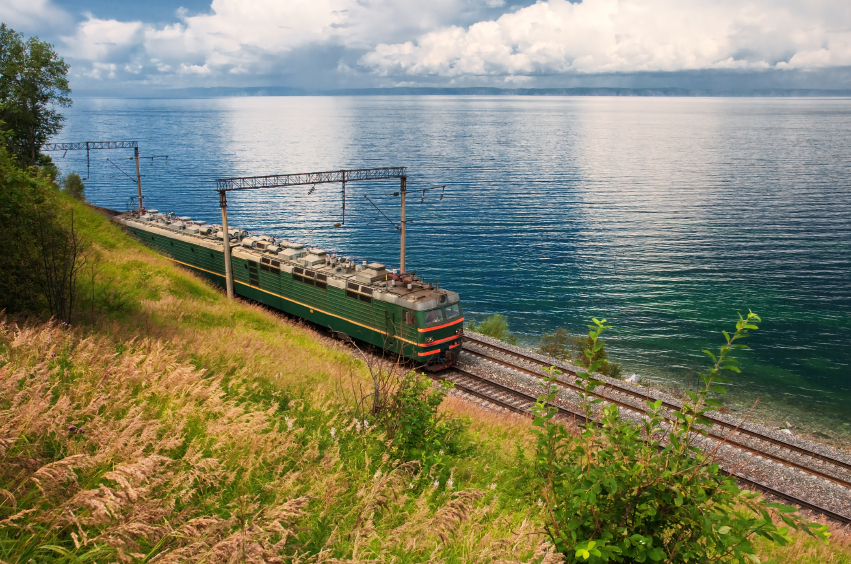 Train on Trans Baikal Railway