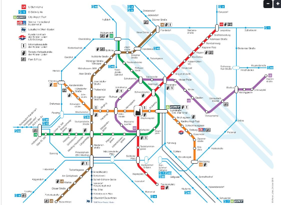 vienna กรุงเวียนนา รถไฟฟ้า แผนที่ metro