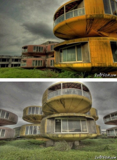 5. UFO-style houses in Sanjhih, Taiwan