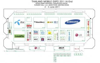 map of Thailand Mobile Expo 2011