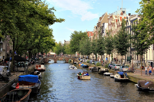 Canals in Amsterdam The Netherlands