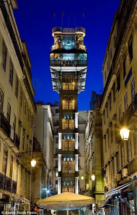  Santa Justa Lift เมืองลิสบอน (Lisbon) ประเทศโปรตุเกส (Portugal)
