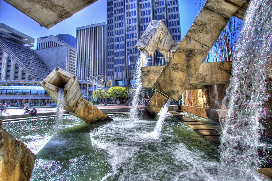 Vaillancourt Fountain ซานฟรานซิสโก (San Francisco) แคลิฟอร์เนีย (California) สหรัฐฯ (USA)