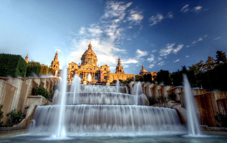 Fountain Of Montjuïc Palace เมืองบารร์เซโลนา (Barcelona) ประเทศสเปน (Spain)