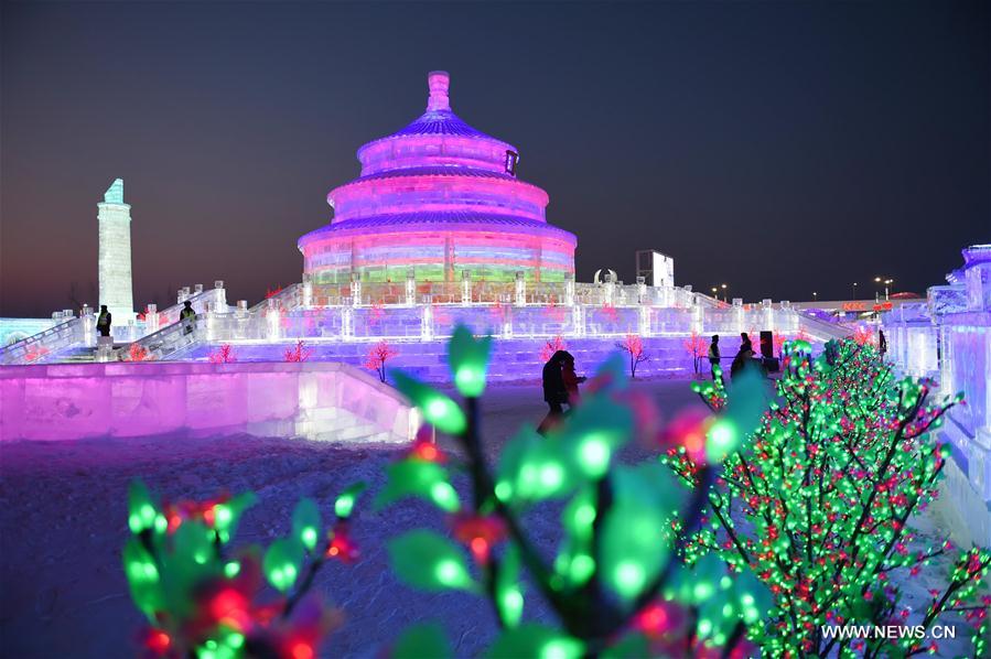ประเทศจีน เทศกาลน้ำแข็งฮาร์บิน เทศกาลฤดูหนาว เมืองฮาร์บิน