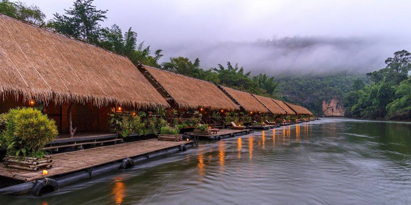 กาญจนบุรี ที่พักกาญจนบุรี ที่พักริมแม่น้ำ ที่พักหน้าฝน เที่ยวกาญจนบุรี